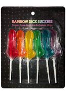 Rainbow Dick Suckers Assorted Colors (6 Per Set)